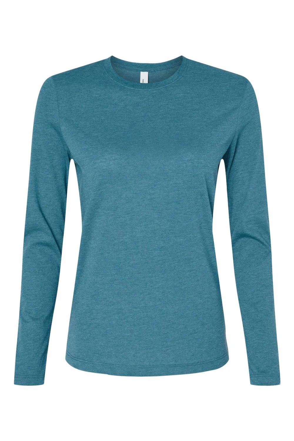 Bella   Canvas Womens Jersey Long Sleeve Crewneck T-Shirt - Heather Slate