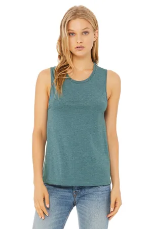 Bella   Canvas Womens Jersey Muscle Tank Top - Heather Deep Teal Blue