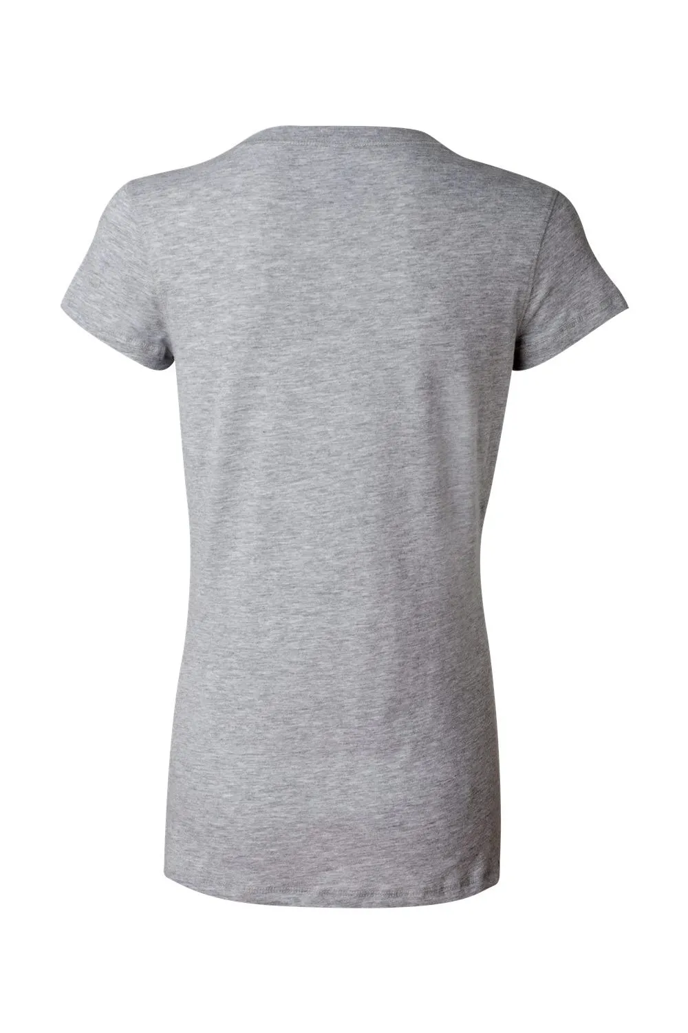 Bella   Canvas Womens Jersey Short Sleeve V-Neck T-Shirt - Heather Grey