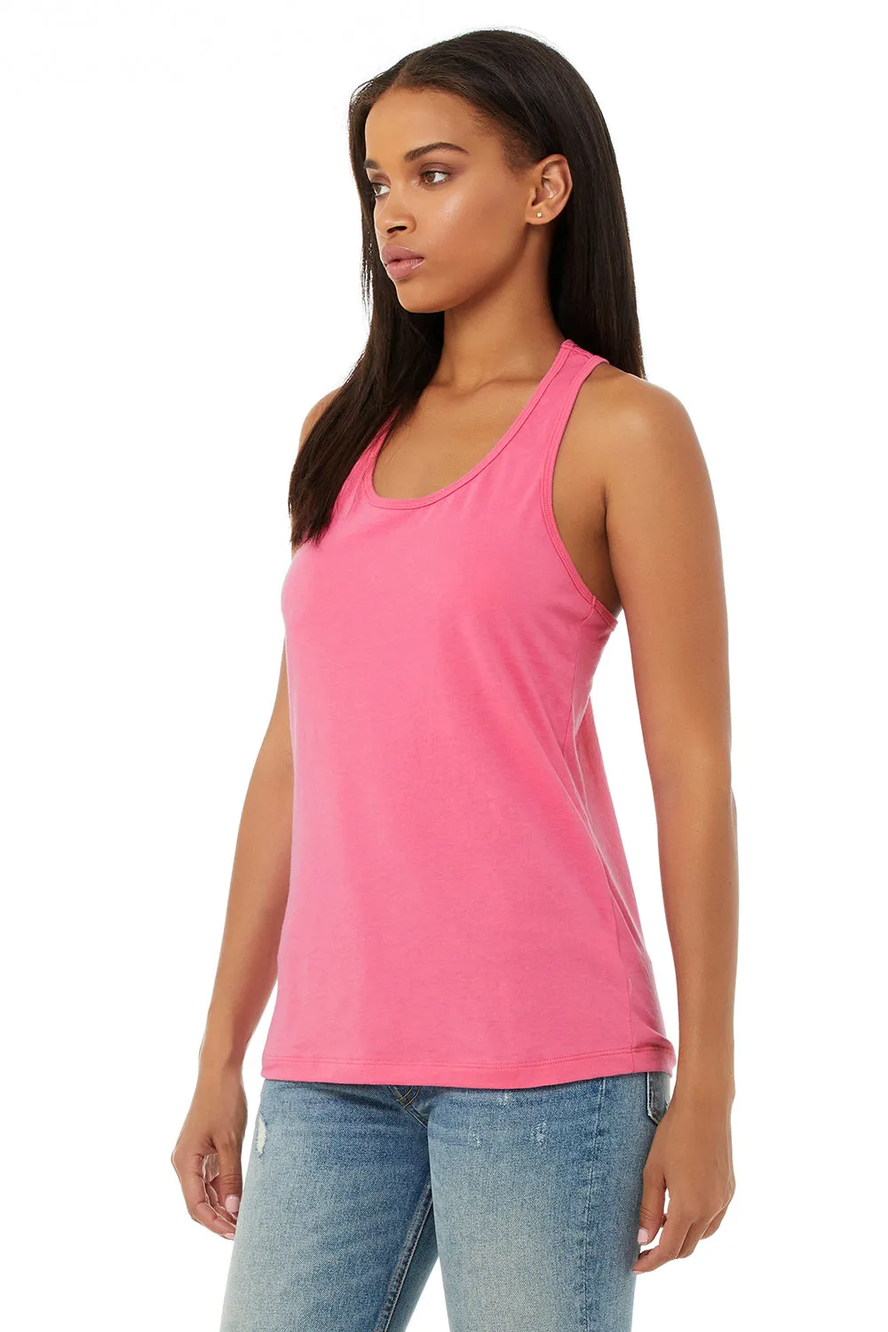 Bella   Canvas Womens Jersey Tank Top - Charity Pink
