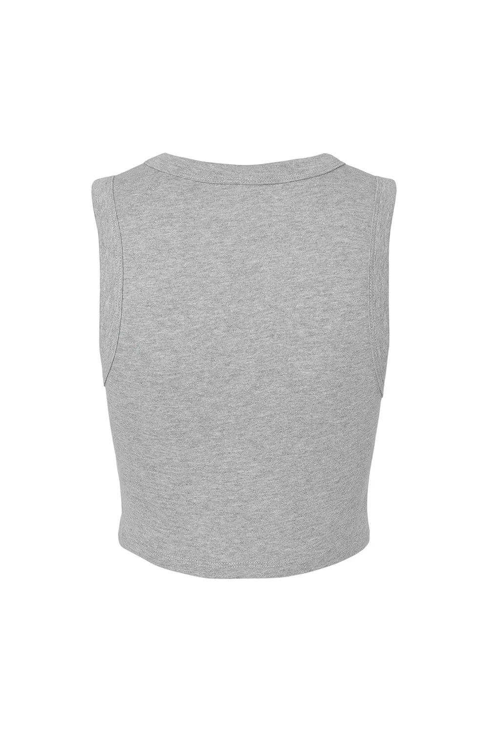 Bella   Canvas Womens Micro Ribbed Muscle Crop Tank Top - Heather Grey