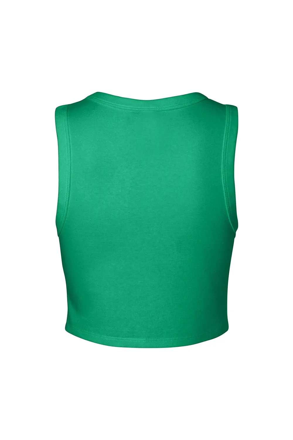 Bella   Canvas Womens Micro Ribbed Muscle Crop Tank Top - Kelly Green