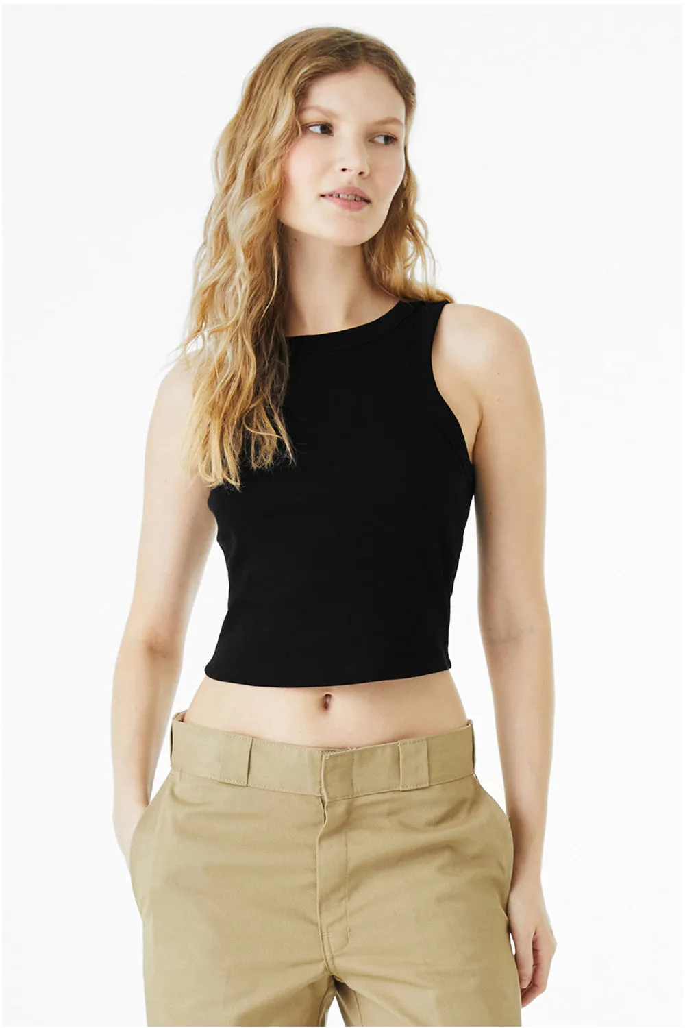 Bella   Canvas Womens Micro Ribbed Racerback Tank Top - Black