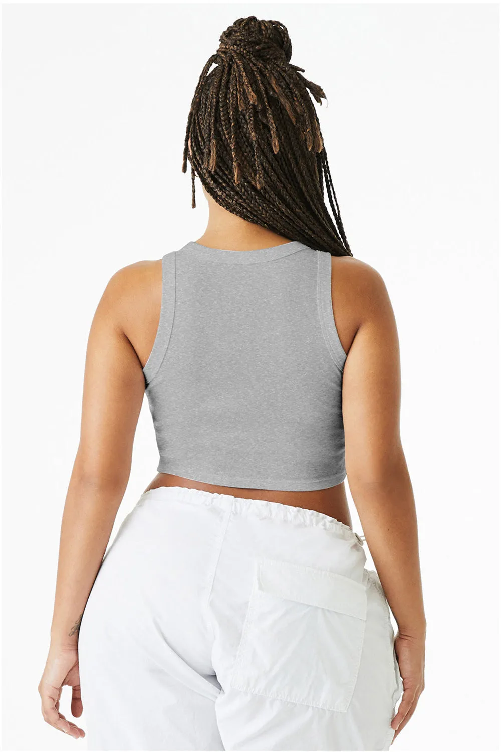 Bella   Canvas Womens Micro Ribbed Racerback Tank Top - Heather Grey