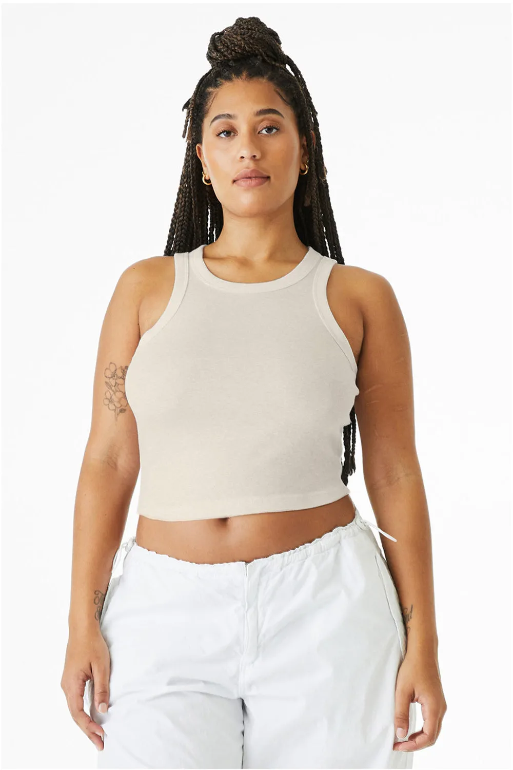 Bella   Canvas Womens Micro Ribbed Racerback Tank Top - Natural