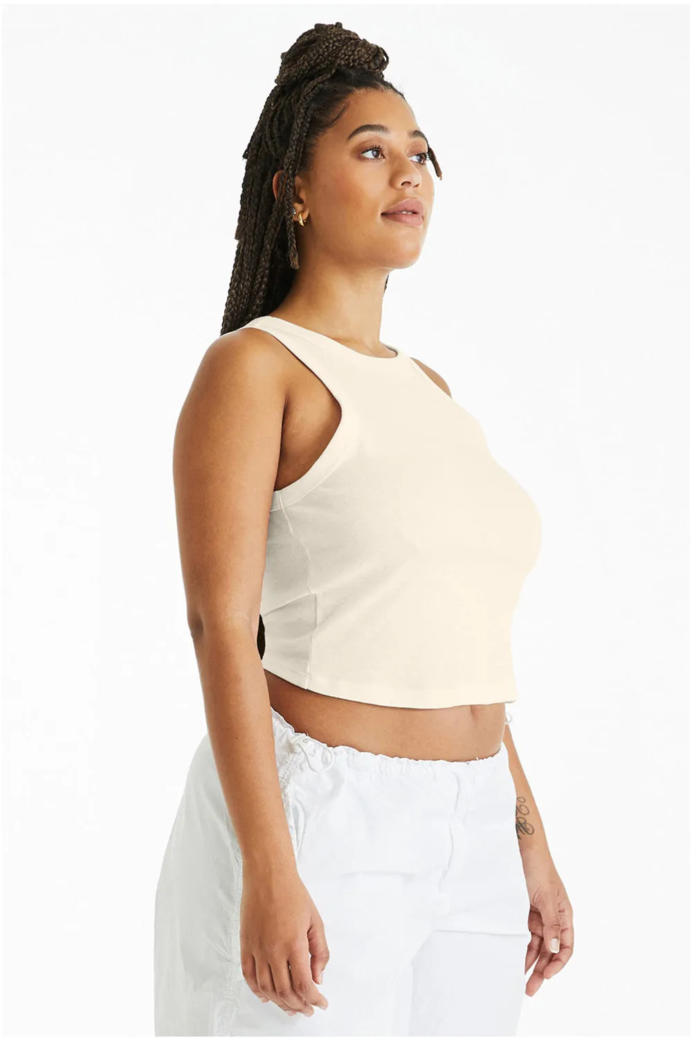 Bella   Canvas Womens Micro Ribbed Racerback Tank Top - Natural