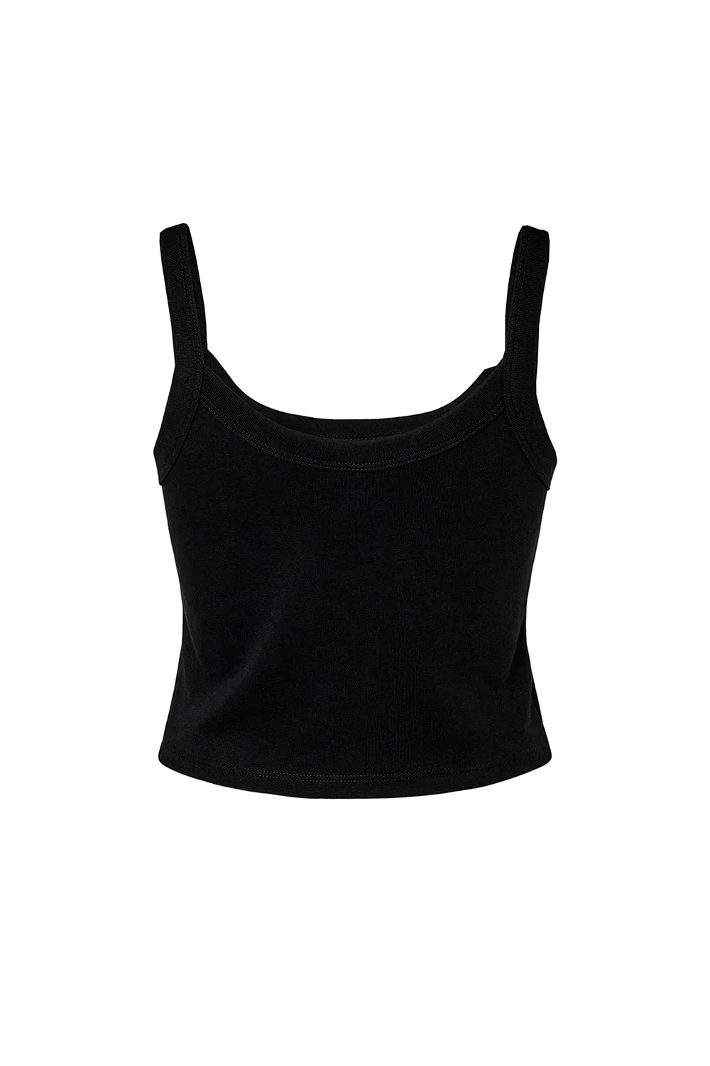 Bella   Canvas Womens Micro Ribbed Scoop Tank Top - Black
