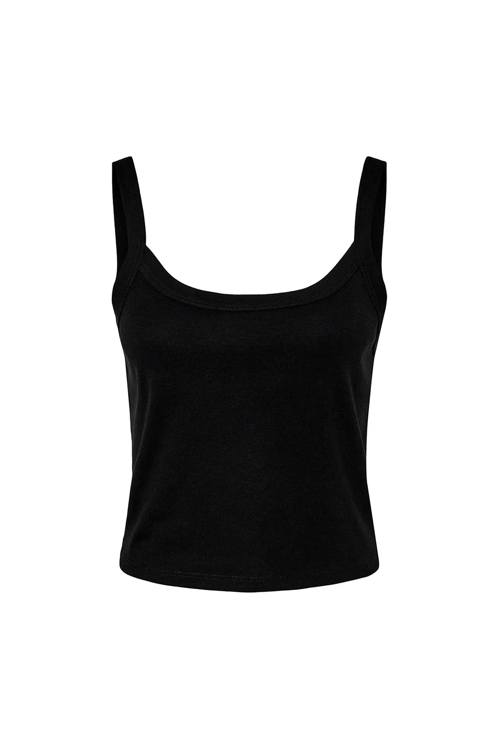 Bella   Canvas Womens Micro Ribbed Scoop Tank Top - Black
