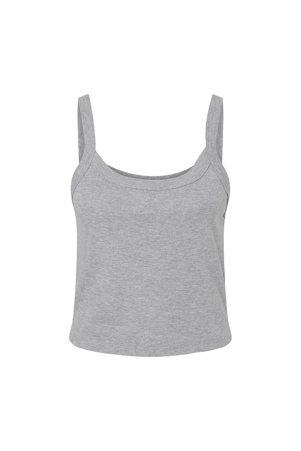 Bella   Canvas Womens Micro Ribbed Scoop Tank Top - Heather Grey