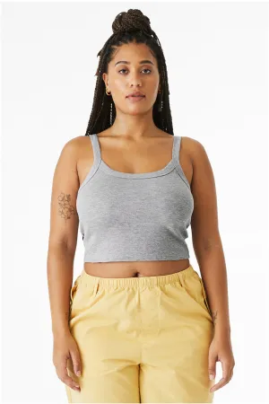 Bella   Canvas Womens Micro Ribbed Scoop Tank Top - Heather Grey