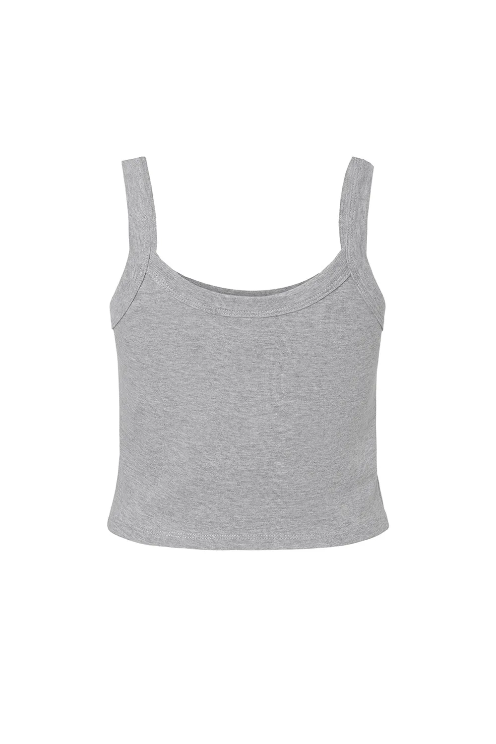 Bella   Canvas Womens Micro Ribbed Scoop Tank Top - Heather Grey
