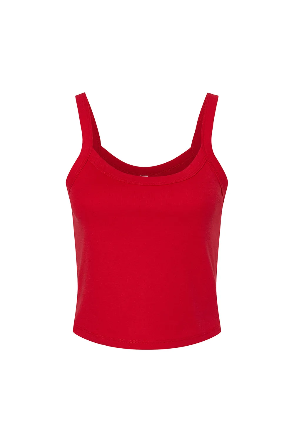 Bella   Canvas Womens Micro Ribbed Scoop Tank Top - Red