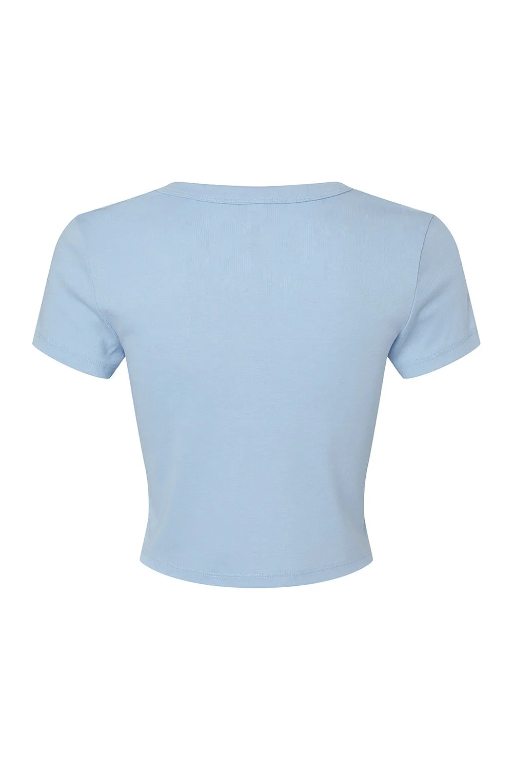 Bella   Canvas Womens Micro Ribbed Short Sleeve Crewneck Baby T-Shirt - Baby Blue