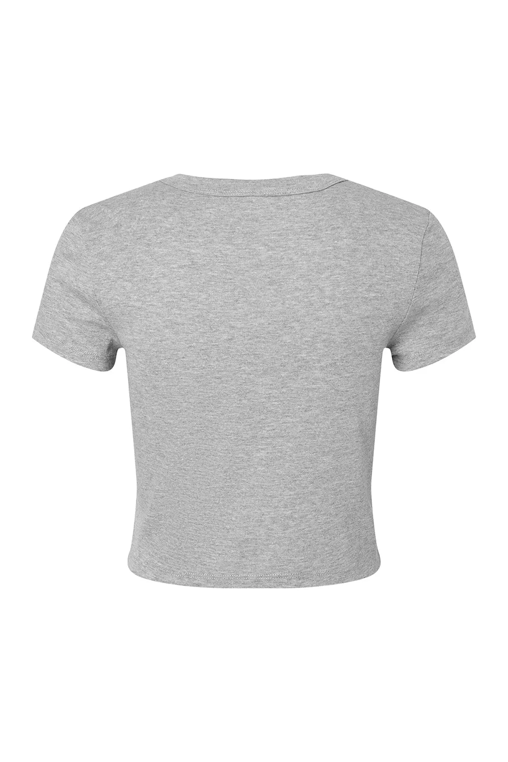 Bella   Canvas Womens Micro Ribbed Short Sleeve Crewneck Baby T-Shirt - Heather Grey