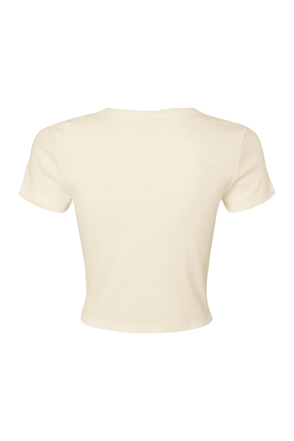 Bella   Canvas Womens Micro Ribbed Short Sleeve Crewneck Baby T-Shirt - Natural