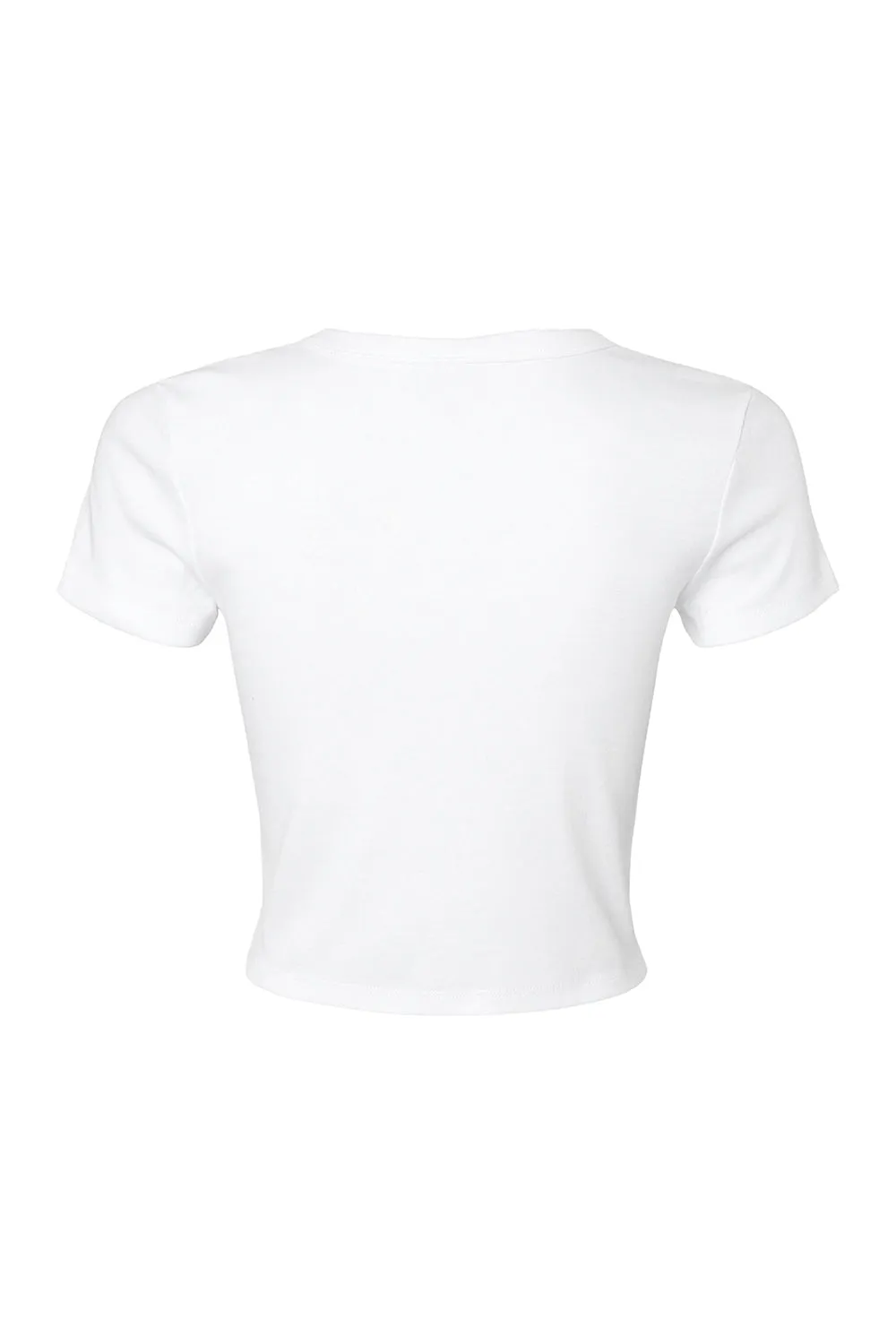 Bella   Canvas Womens Micro Ribbed Short Sleeve Crewneck Baby T-Shirt - White