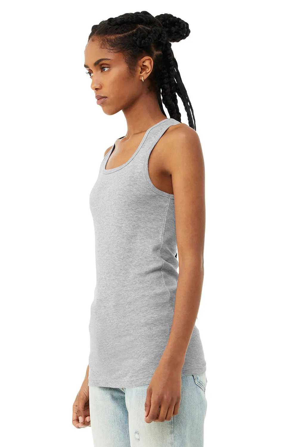 Bella   Canvas Womens Micro Ribbed Tank Top - Heather Grey