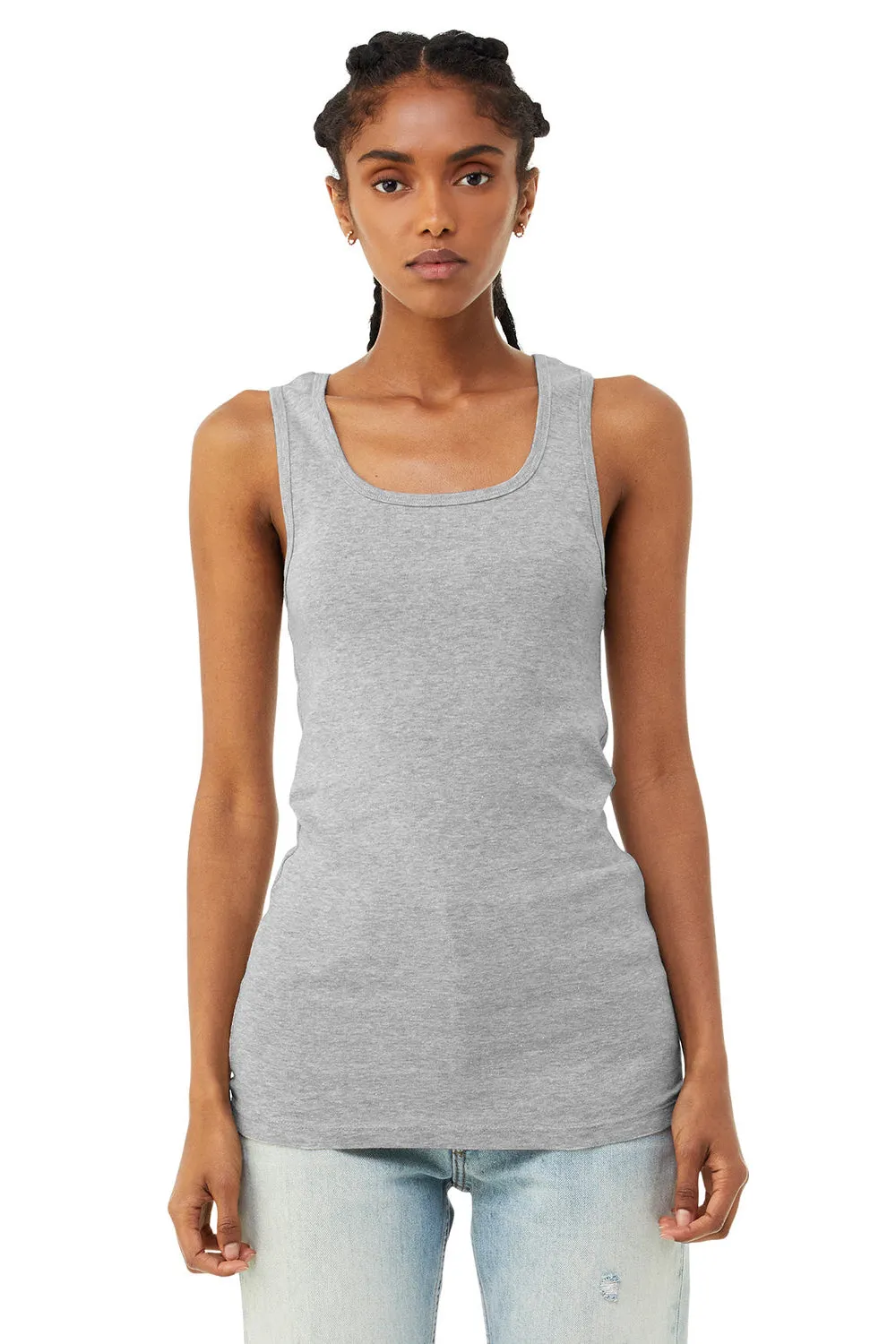 Bella   Canvas Womens Micro Ribbed Tank Top - Heather Grey