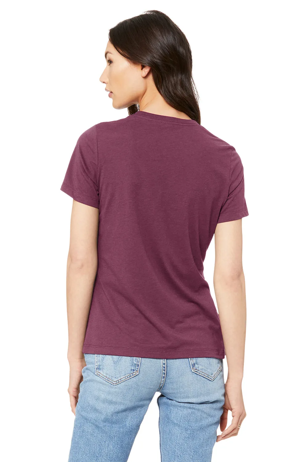 Bella   Canvas Womens Relaxed Jersey Short Sleeve Crewneck T-Shirt - Maroon