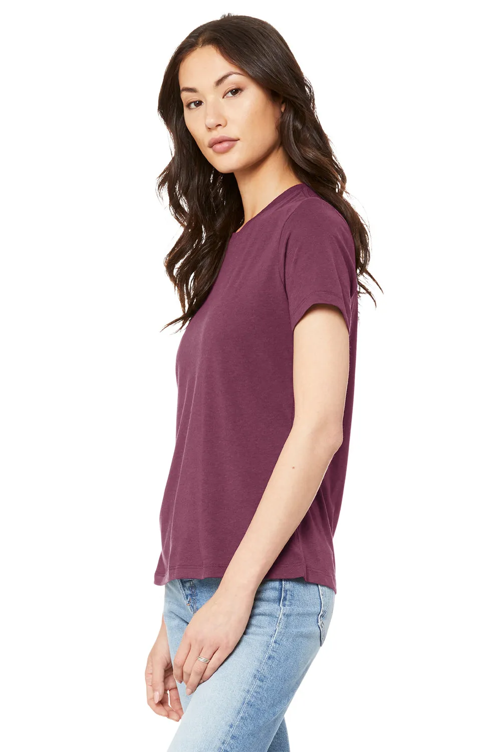 Bella   Canvas Womens Relaxed Jersey Short Sleeve Crewneck T-Shirt - Maroon