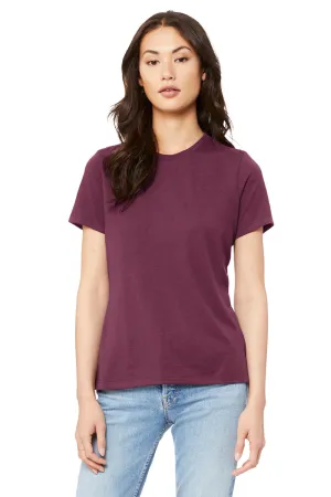 Bella   Canvas Womens Relaxed Jersey Short Sleeve Crewneck T-Shirt - Maroon