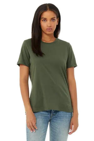 Bella   Canvas Womens Relaxed Jersey Short Sleeve Crewneck T-Shirt - Military Green