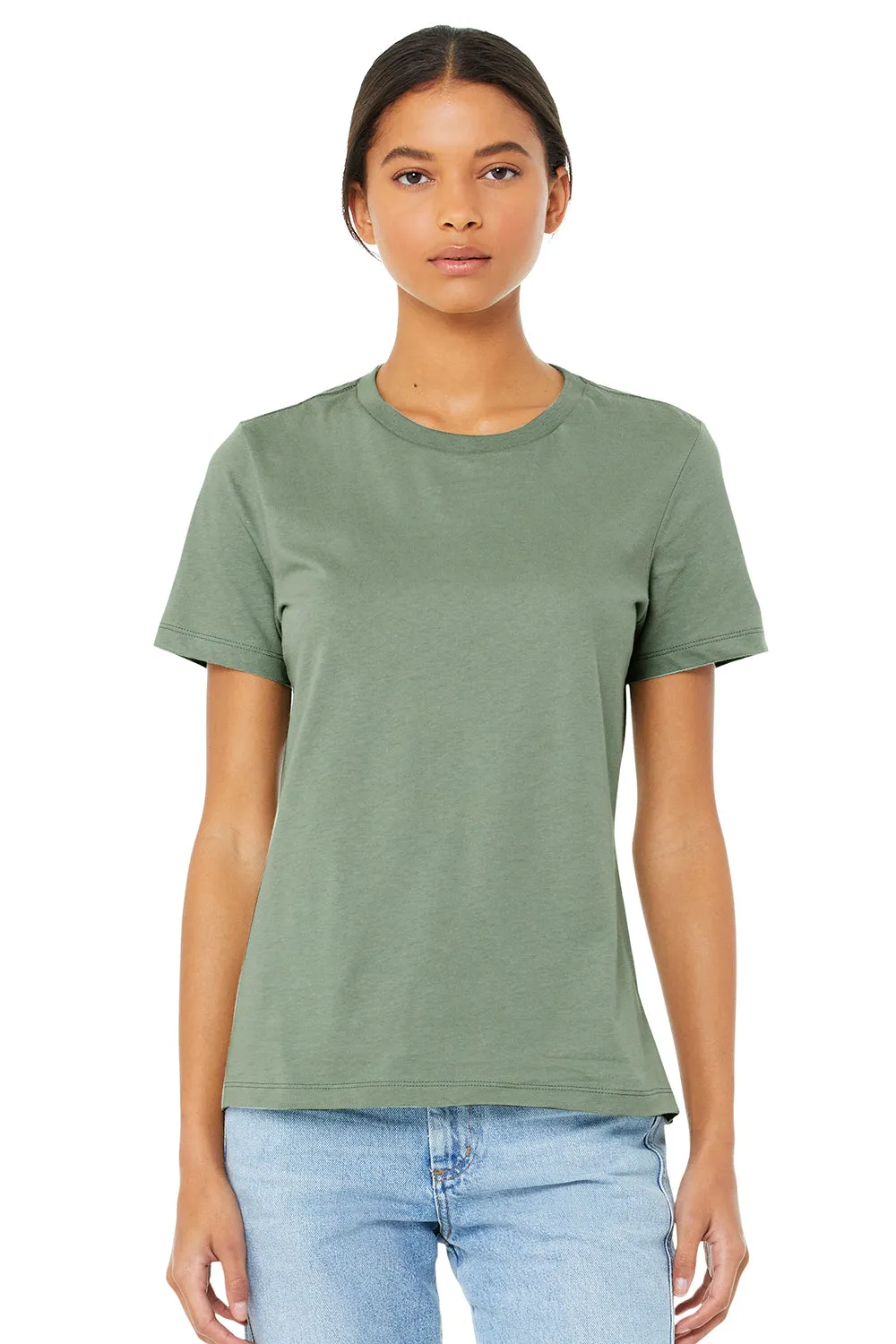 Bella   Canvas Womens Relaxed Jersey Short Sleeve Crewneck T-Shirt - Sage Green