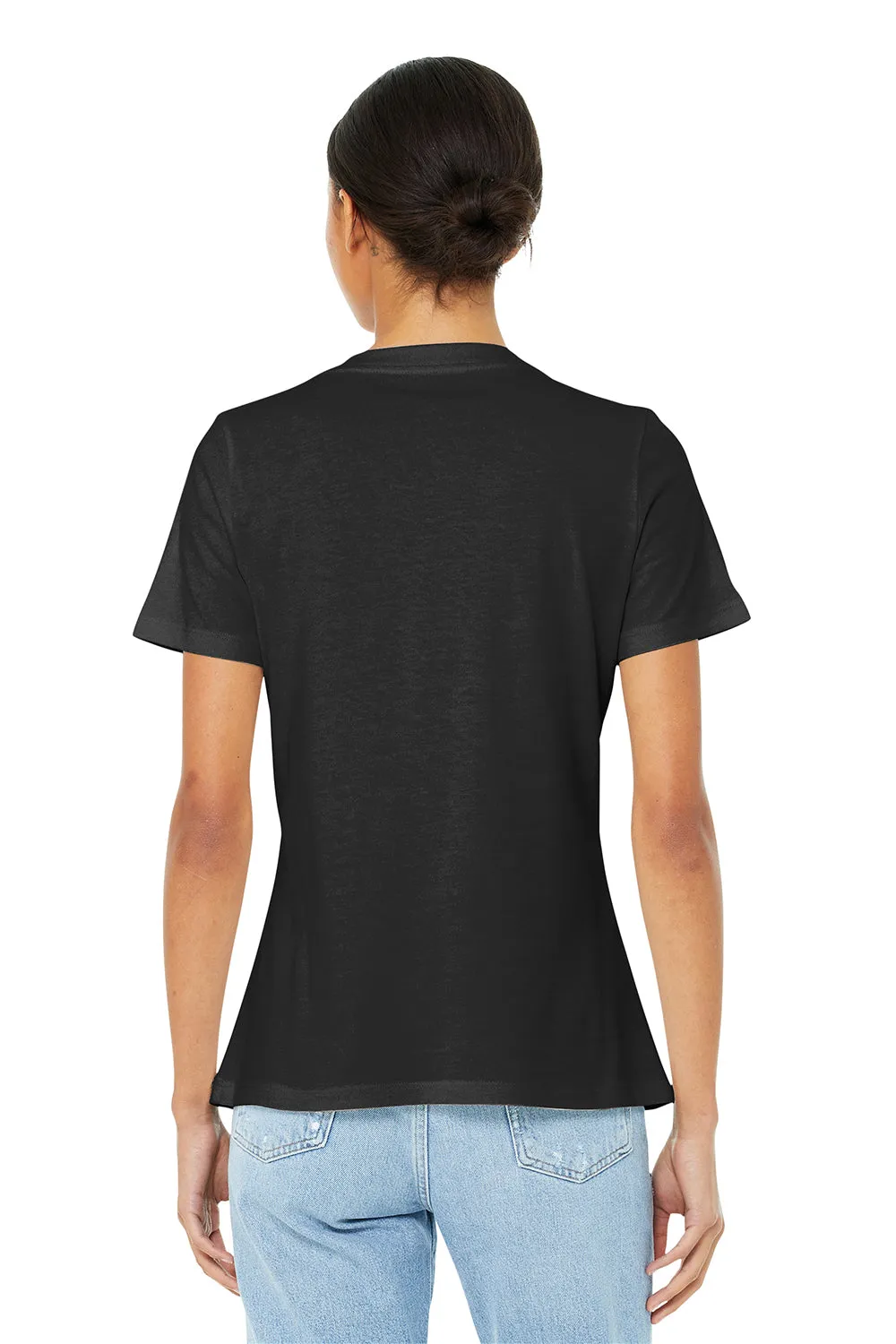 Bella   Canvas Womens Relaxed Jersey Short Sleeve V-Neck T-Shirt - Black