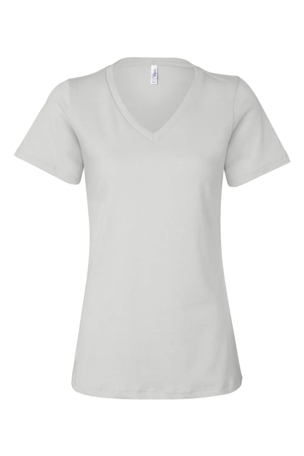 Bella   Canvas Womens Relaxed Jersey Short Sleeve V-Neck T-Shirt - White