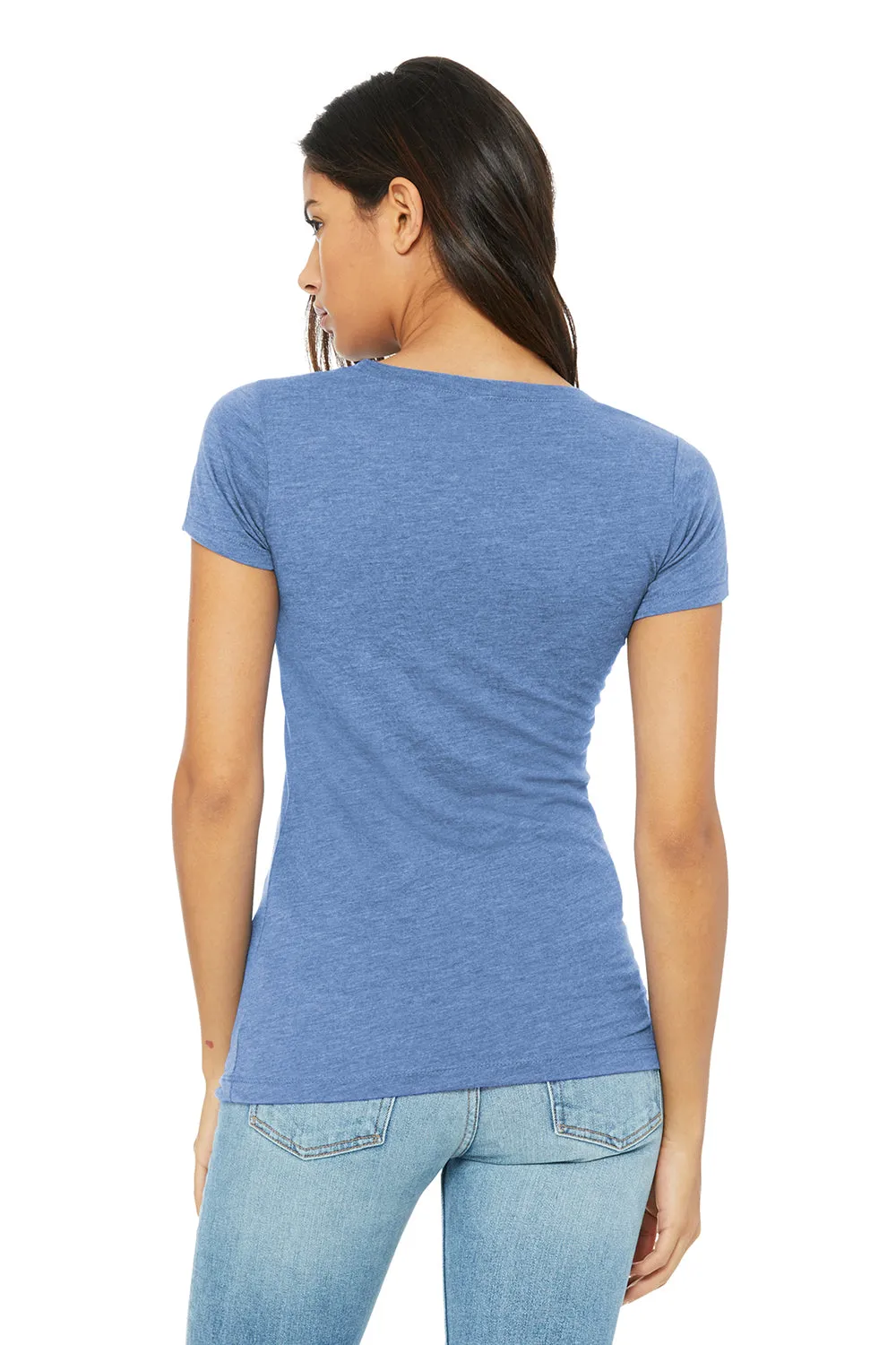 Bella   Canvas Womens Short Sleeve Crewneck T-Shirt - Blue - Closeout