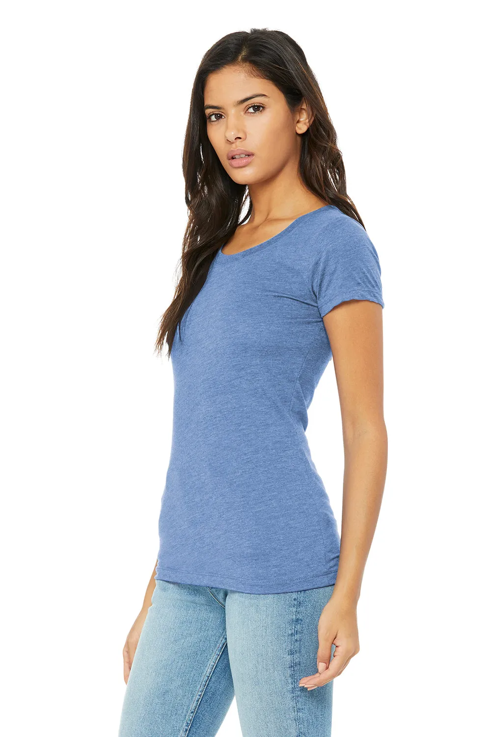 Bella   Canvas Womens Short Sleeve Crewneck T-Shirt - Blue - Closeout