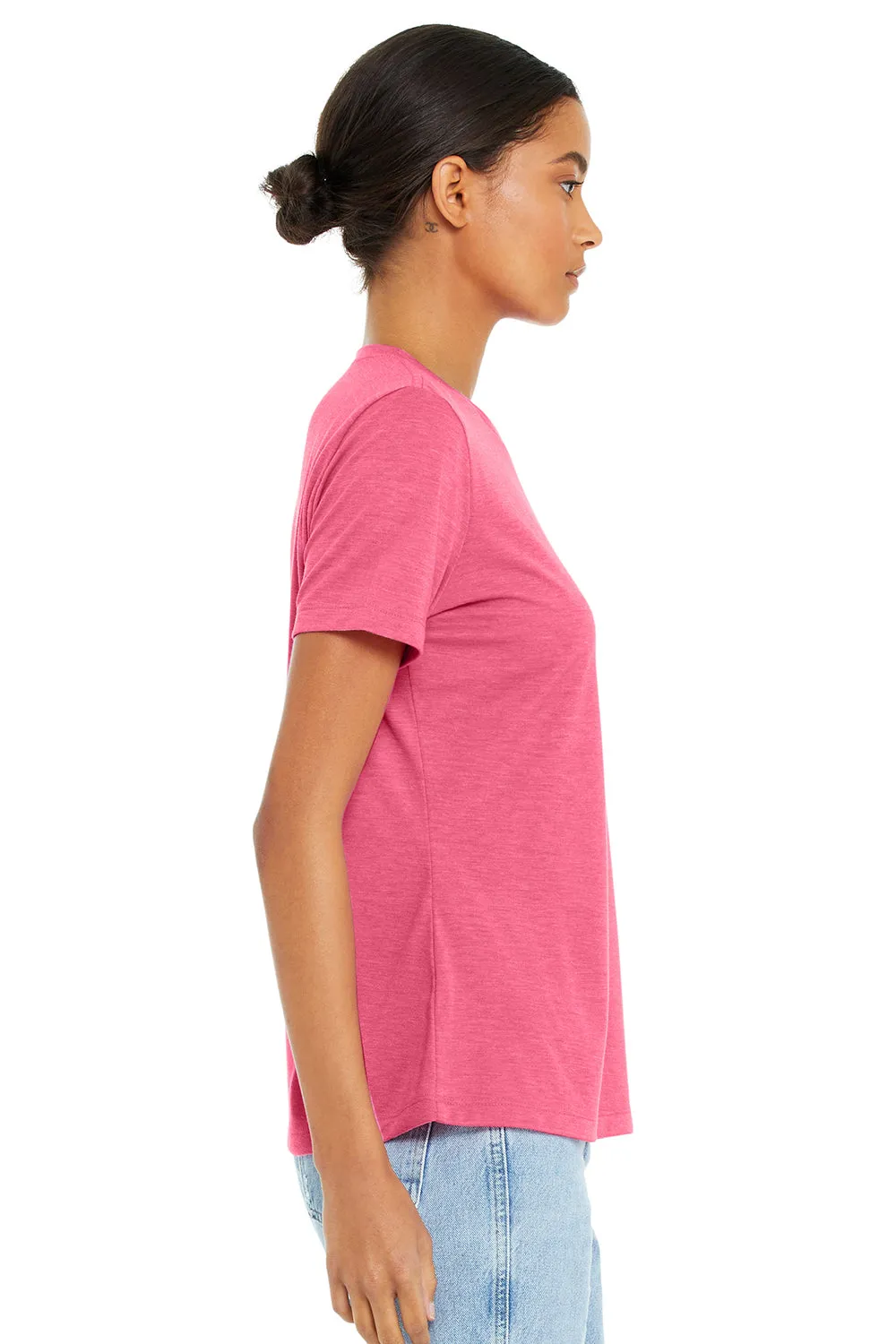 Bella   Canvas Womens Short Sleeve Crewneck T-Shirt - Charity Pink