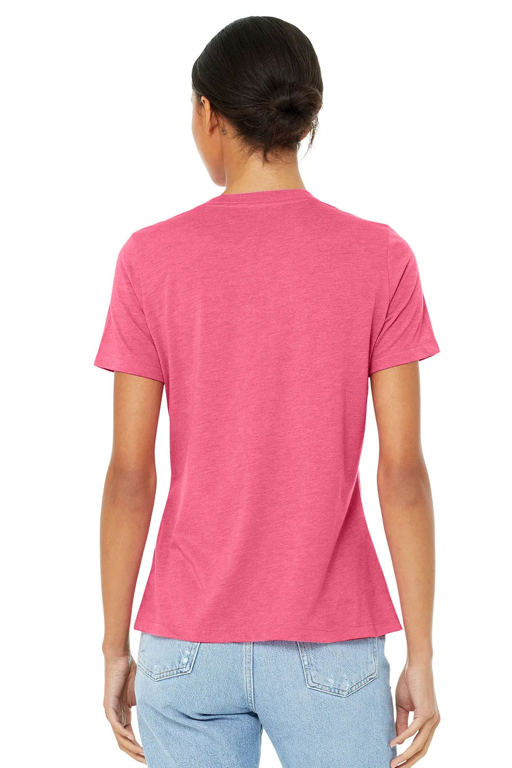 Bella   Canvas Womens Short Sleeve Crewneck T-Shirt - Charity Pink