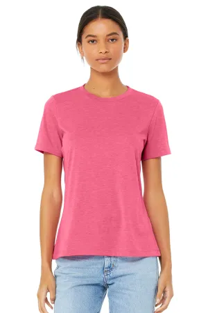Bella   Canvas Womens Short Sleeve Crewneck T-Shirt - Charity Pink