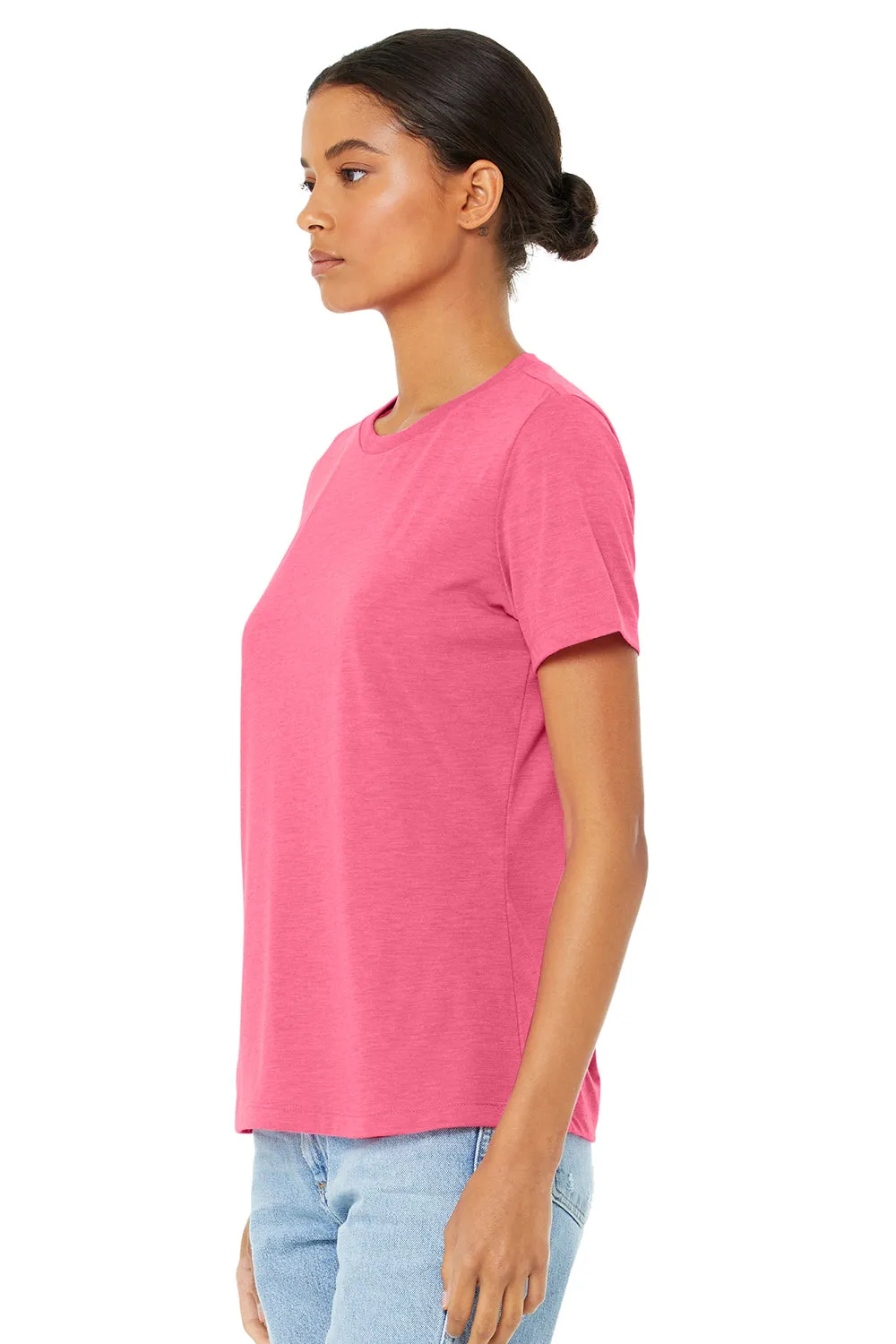 Bella   Canvas Womens Short Sleeve Crewneck T-Shirt - Charity Pink