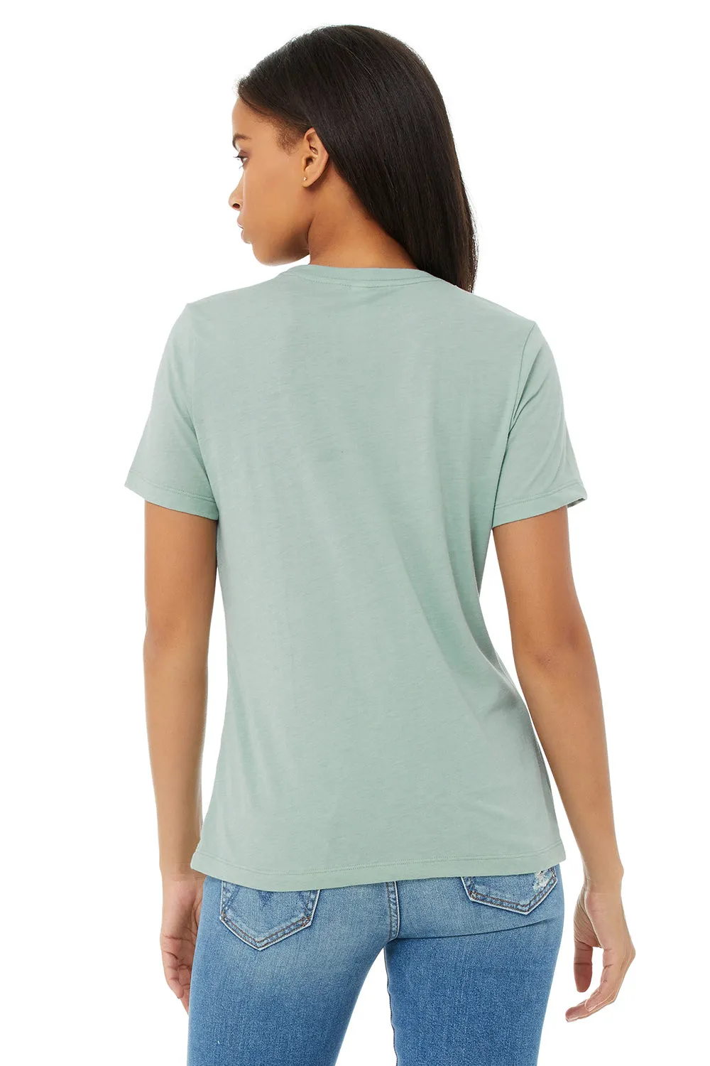 Bella   Canvas Womens Short Sleeve Crewneck T-Shirt - Dusty Blue