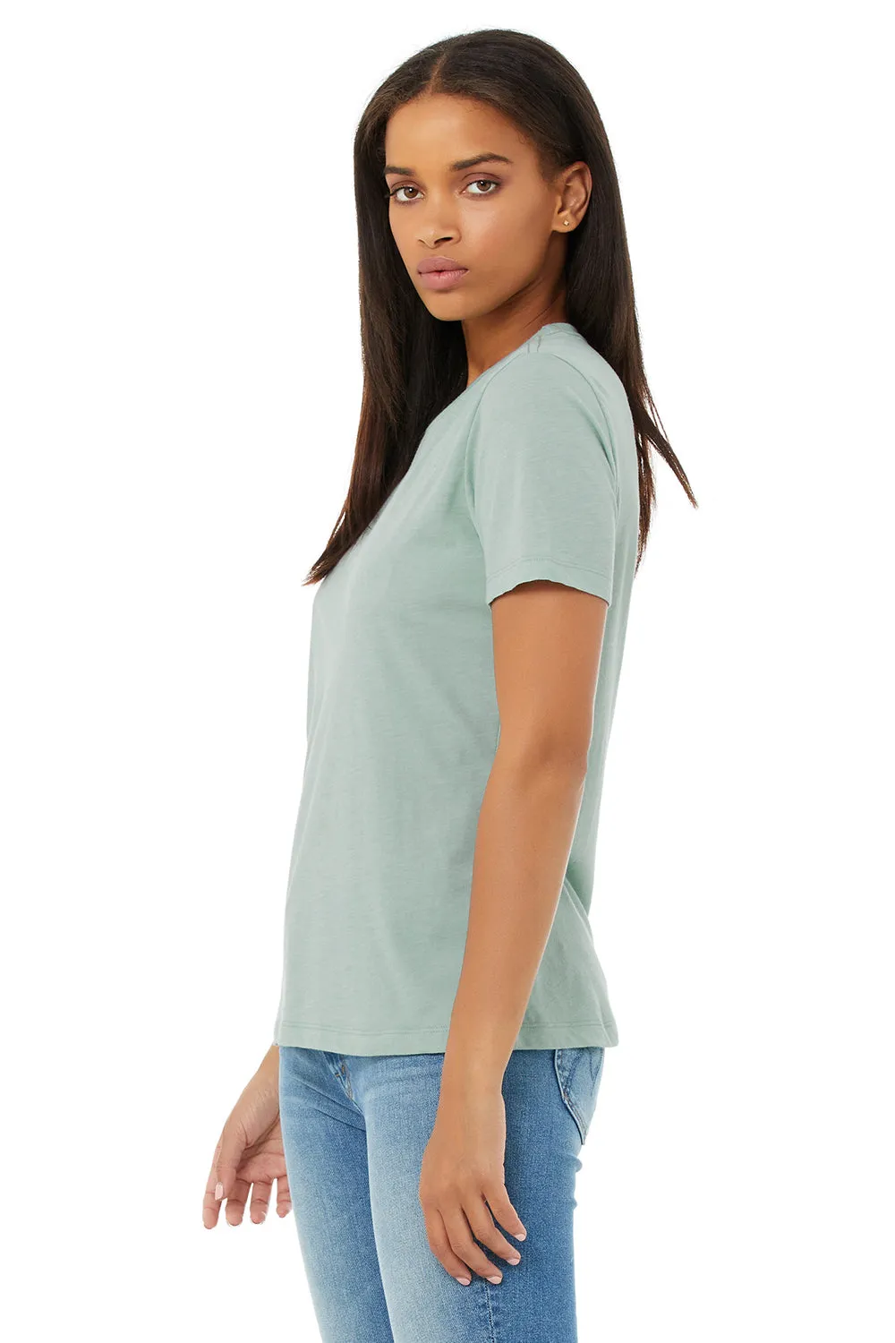 Bella   Canvas Womens Short Sleeve Crewneck T-Shirt - Dusty Blue