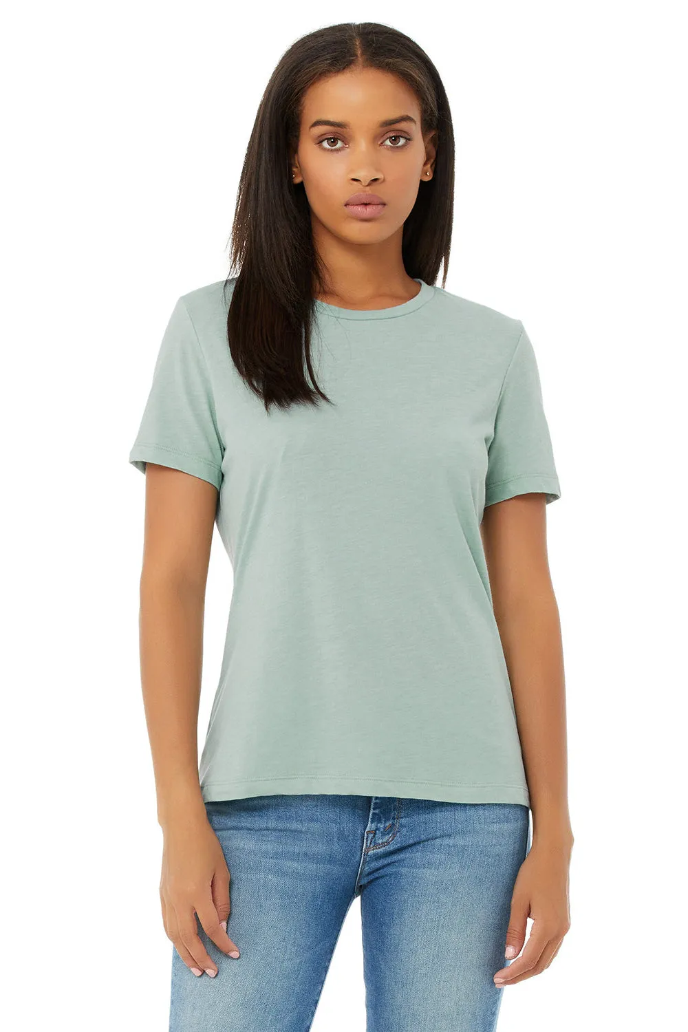 Bella   Canvas Womens Short Sleeve Crewneck T-Shirt - Dusty Blue