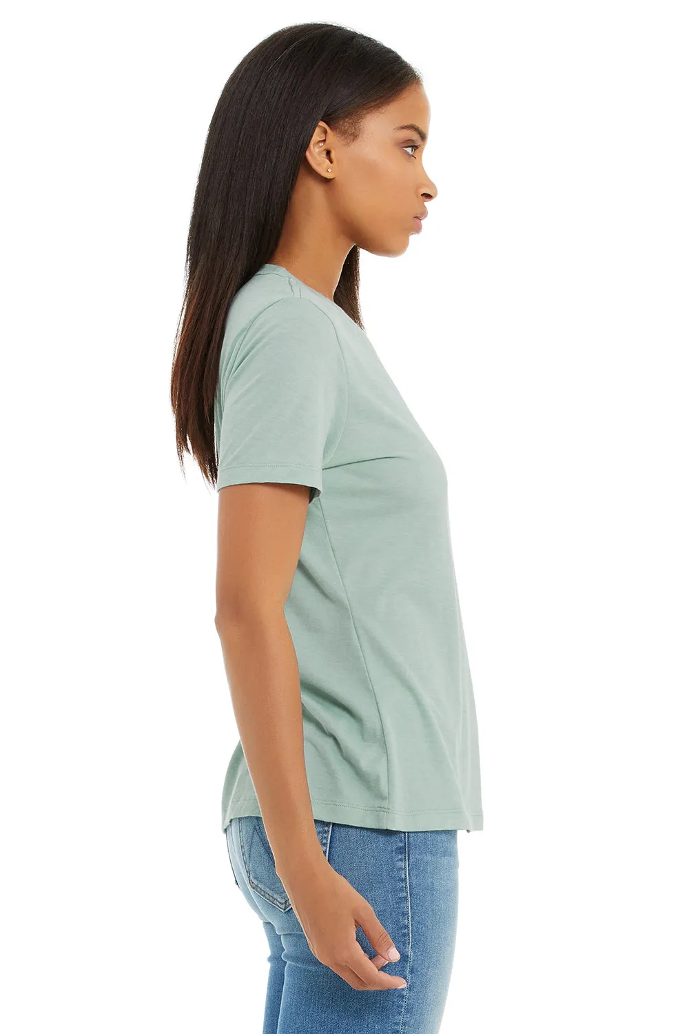 Bella   Canvas Womens Short Sleeve Crewneck T-Shirt - Dusty Blue