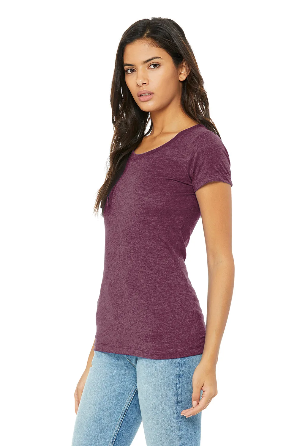 Bella   Canvas Womens Short Sleeve Crewneck T-Shirt - Maroon - Closeout