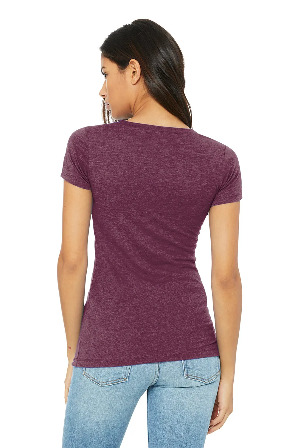 Bella   Canvas Womens Short Sleeve Crewneck T-Shirt - Maroon - Closeout