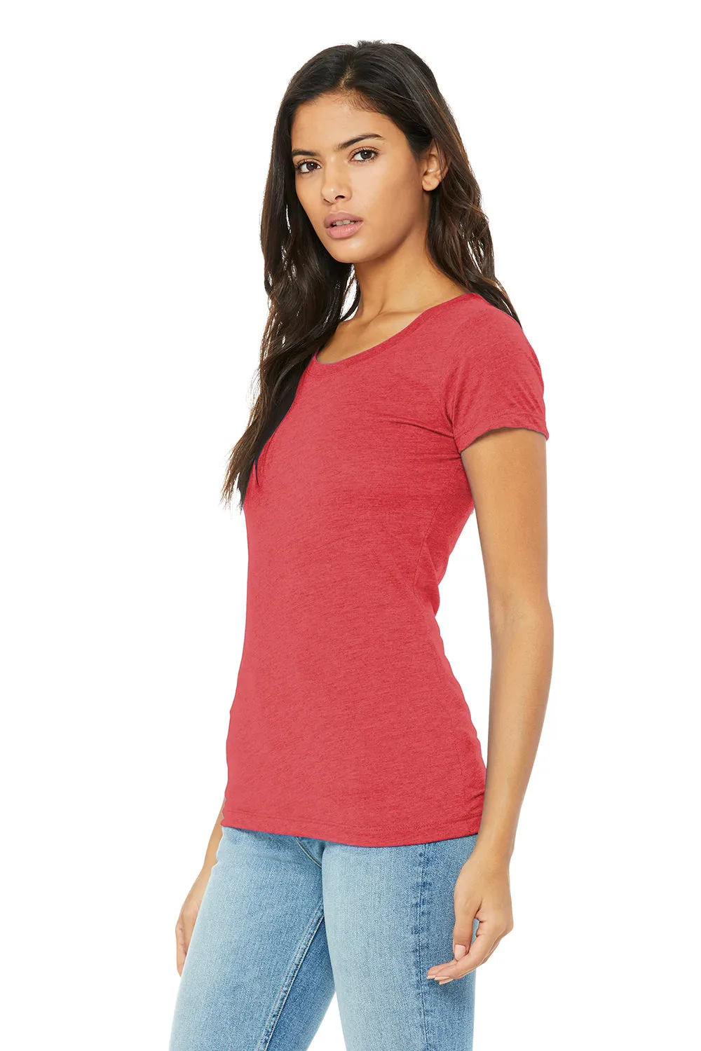 Bella   Canvas Womens Short Sleeve Crewneck T-Shirt - Red - Closeout