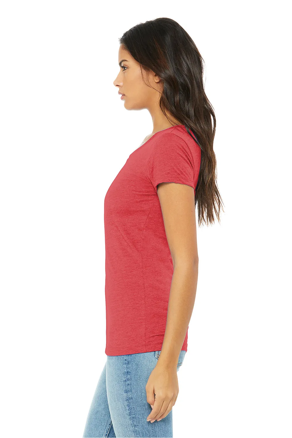 Bella   Canvas Womens Short Sleeve Crewneck T-Shirt - Red - Closeout