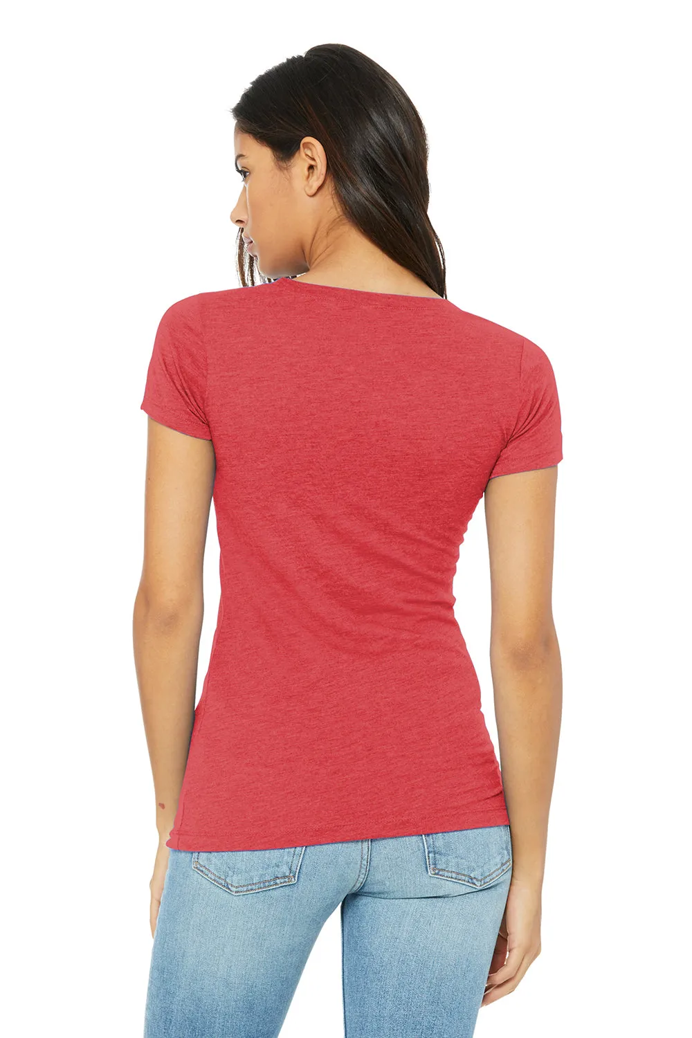 Bella   Canvas Womens Short Sleeve Crewneck T-Shirt - Red - Closeout