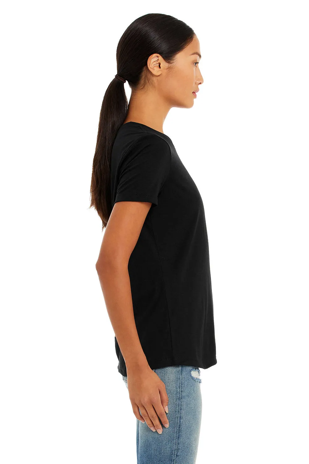 Bella   Canvas Womens Short Sleeve Crewneck T-Shirt - Solid Black