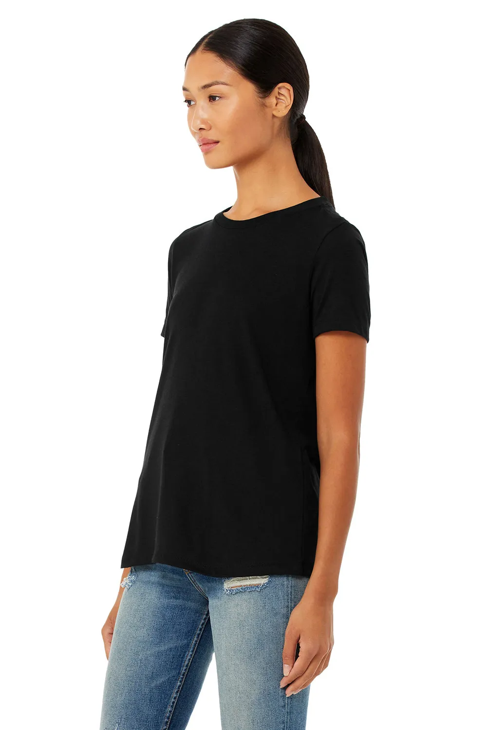 Bella   Canvas Womens Short Sleeve Crewneck T-Shirt - Solid Black