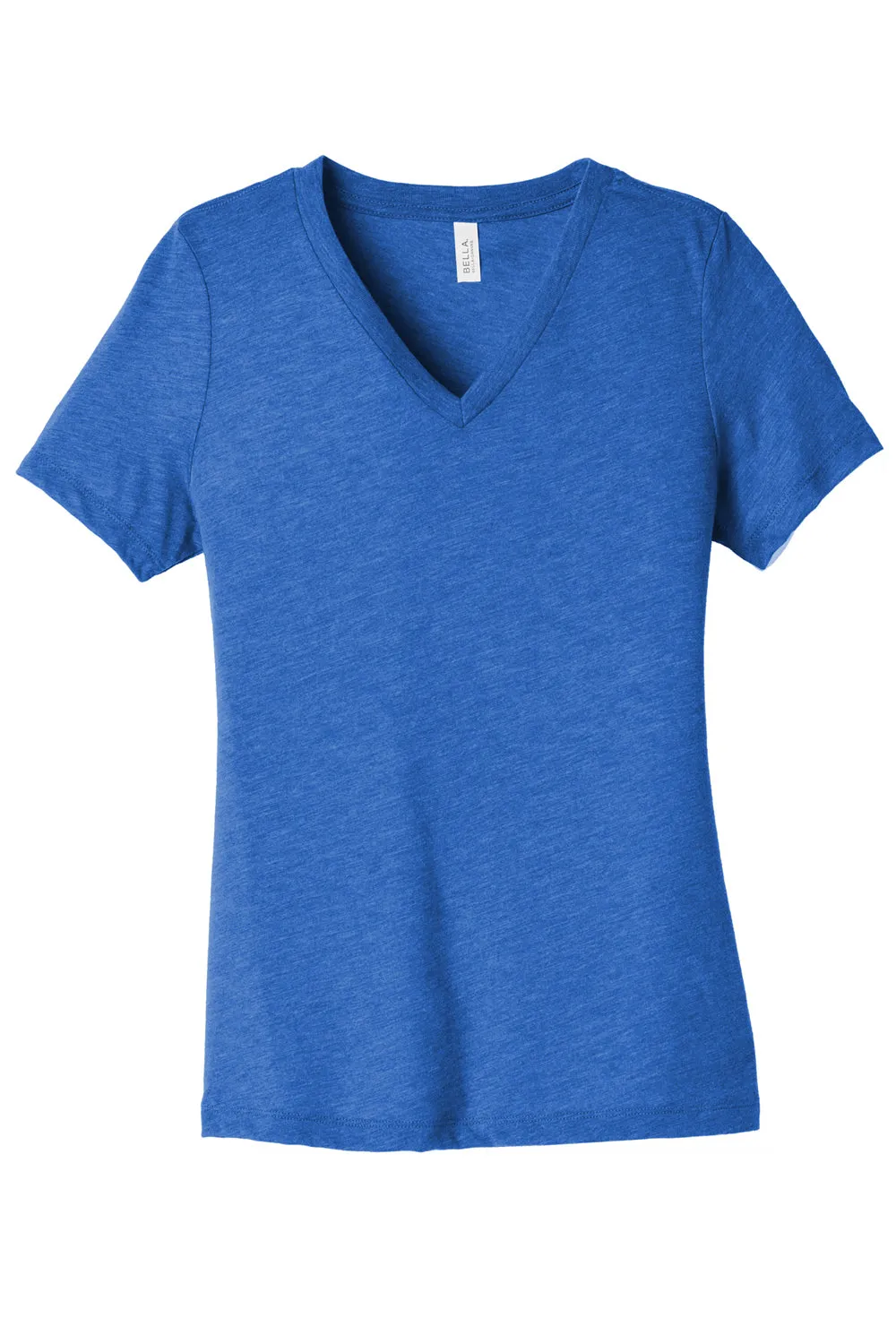 Bella   Canvas Womens Short Sleeve V-Neck T-Shirt - True Royal Blue