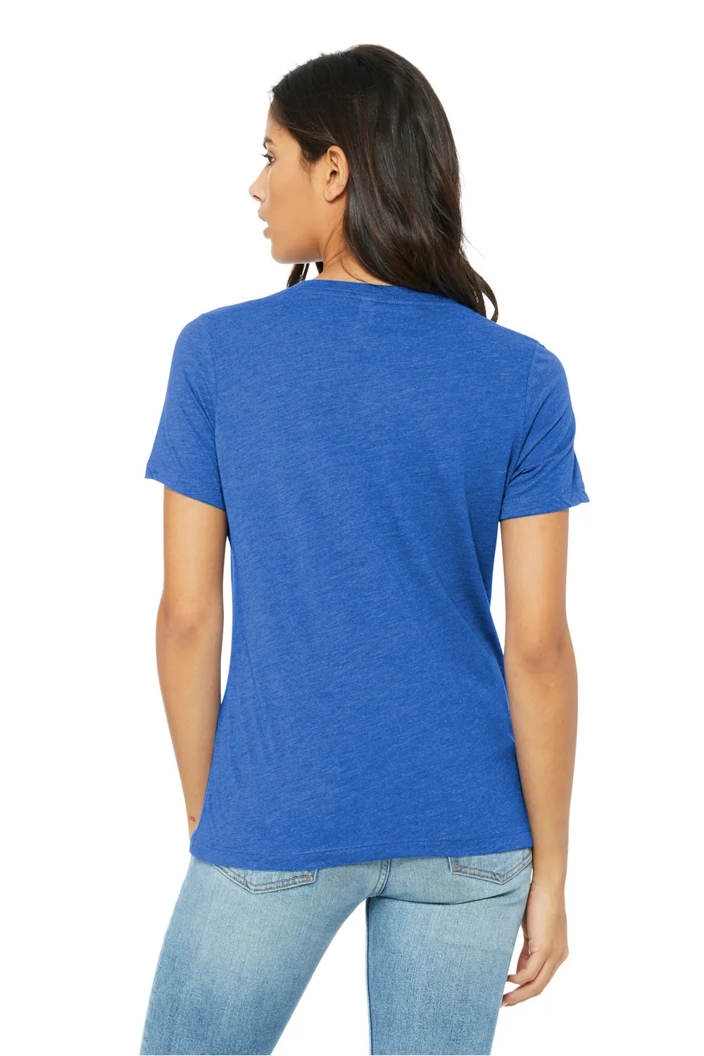 Bella   Canvas Womens Short Sleeve V-Neck T-Shirt - True Royal Blue
