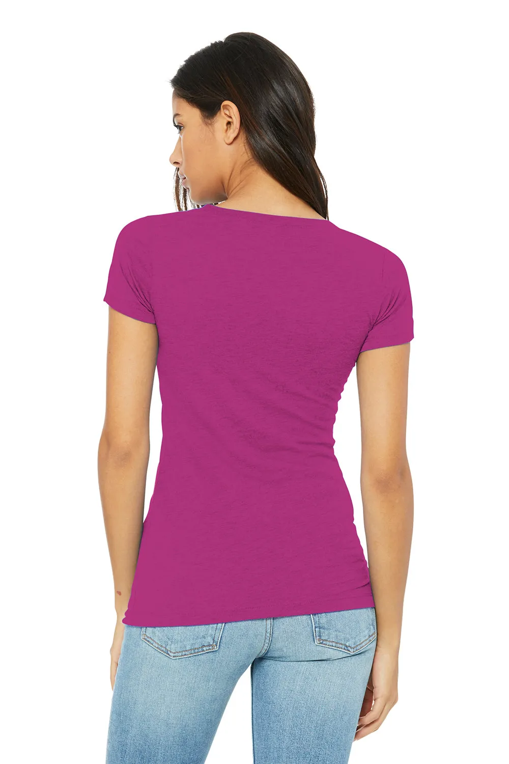 Bella   Canvas Womens The Favorite Short Sleeve Crewneck T-Shirt - Berry Pink
