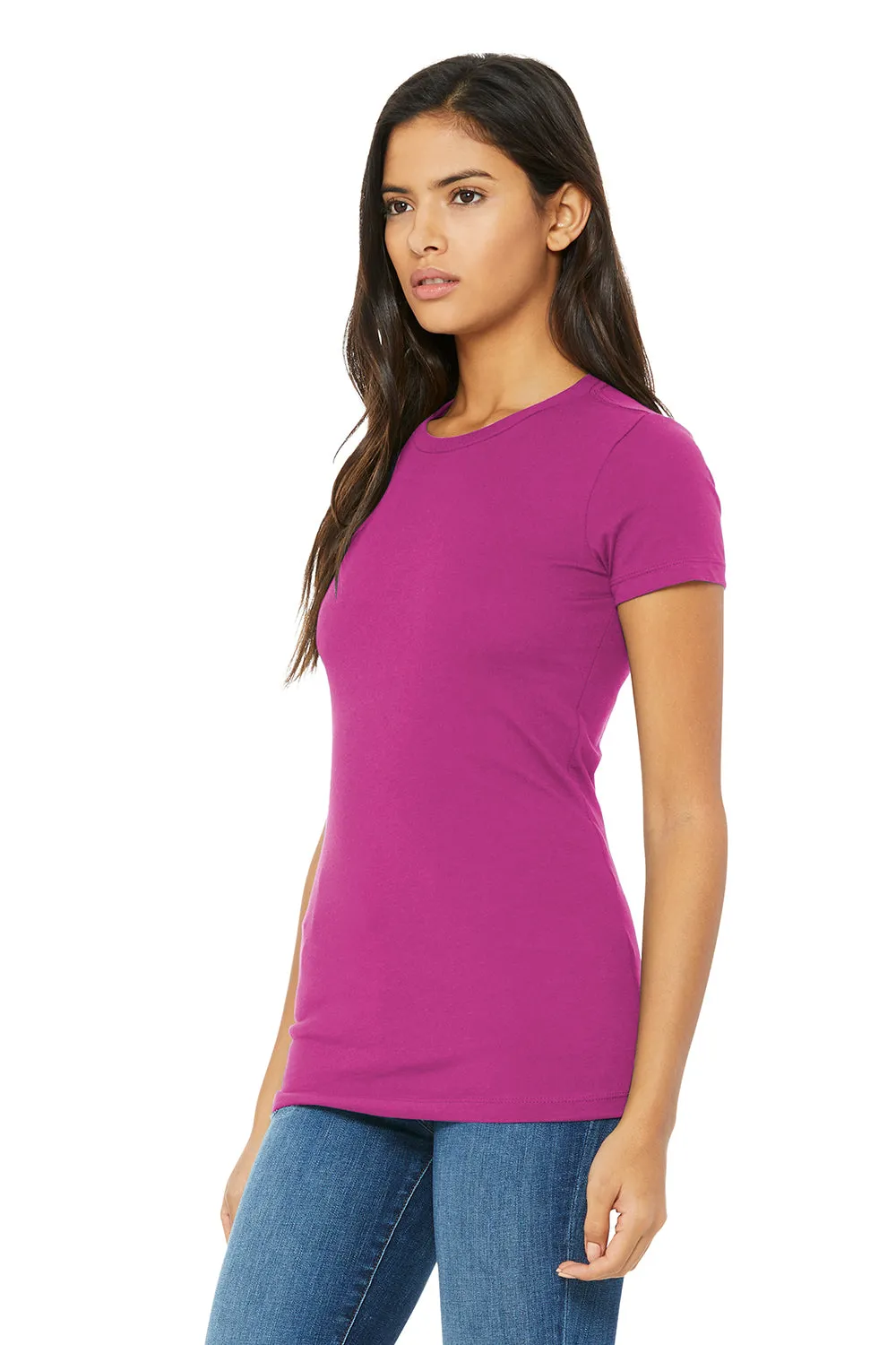 Bella   Canvas Womens The Favorite Short Sleeve Crewneck T-Shirt - Berry Pink
